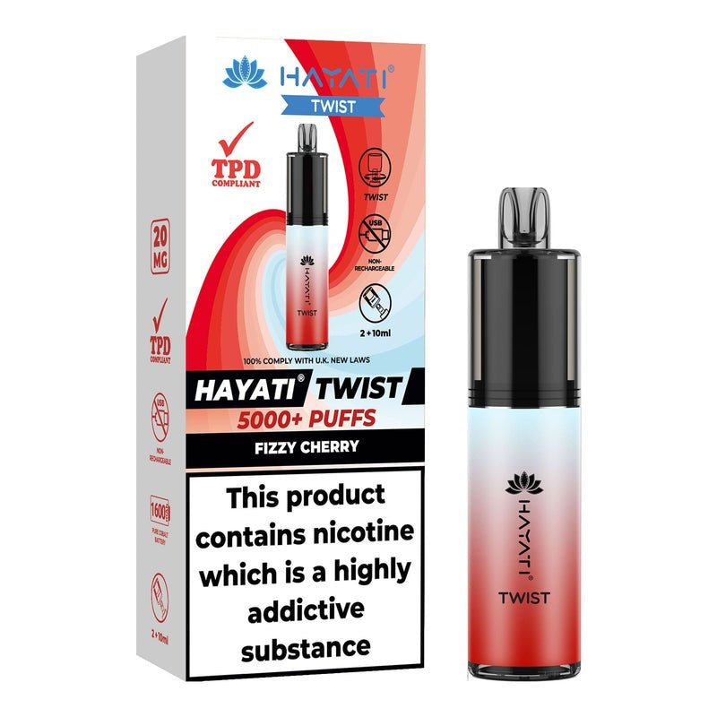 Hayati Twist 5000 Disposable Vape Kit – Long-Lasting, Leak-Proof & Flavor-Packed!