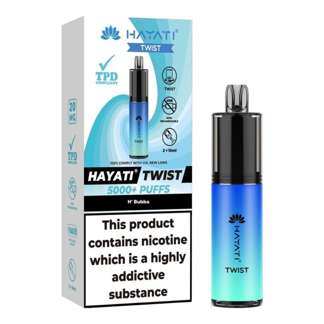 Hayati Twist 5000 Disposable Vape Kit – Long-Lasting, Leak-Proof & Flavor-Packed!