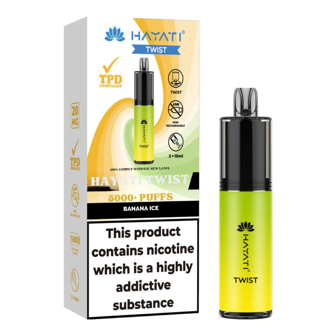 Hayati Twist 5000 Disposable Vape Kit – Long-Lasting, Leak-Proof & Flavor-Packed!