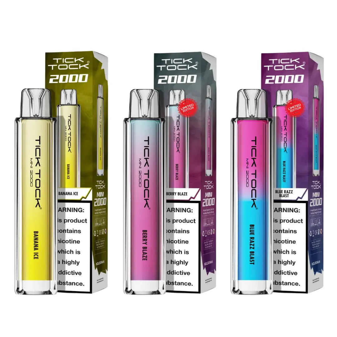 Tick Tock Mini 2000 Big Puff Disposable Vape – Compact, Powerful & Flavor-Packed!